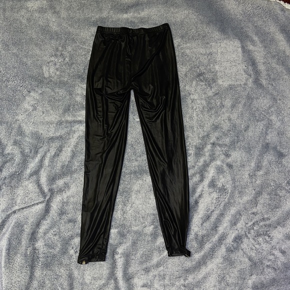Wet Seal Faux Leather Leggings - Picture 2 of 3